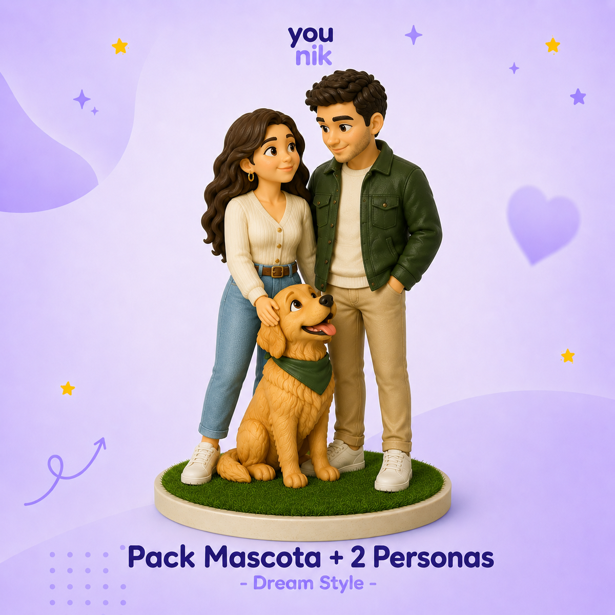 Pack mascota + 2 personas