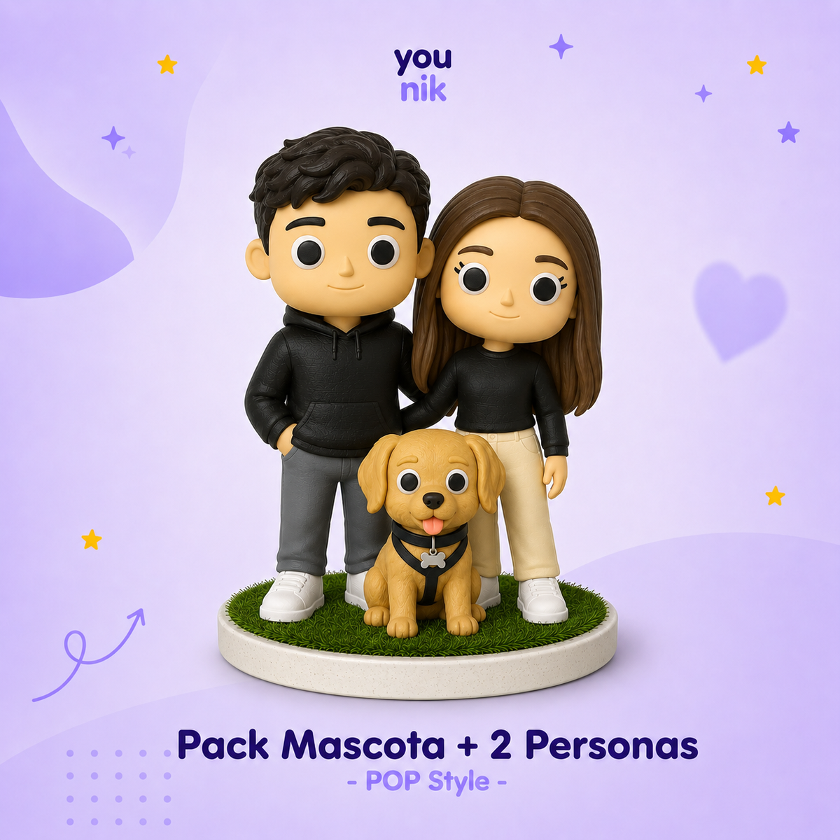 Pack mascota + 2 personas
